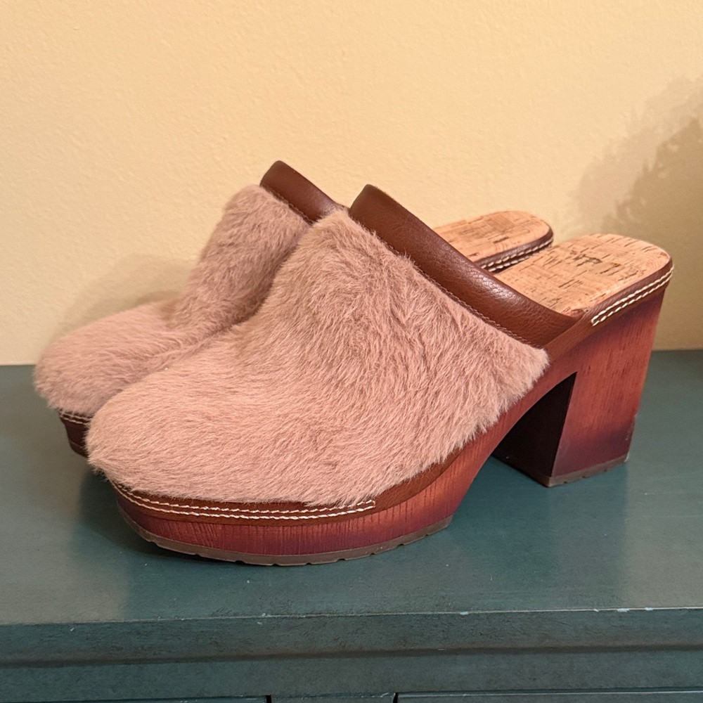 Korks Kork-Ease Lori Faux Fur Clog Mules Slip On - Picture 2 of 6